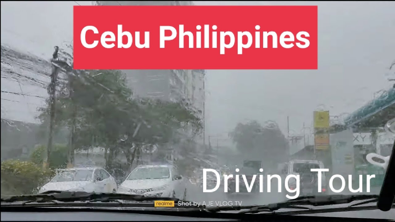 Driving in Heavy Rain , Cebu Philippines I Driving Tour