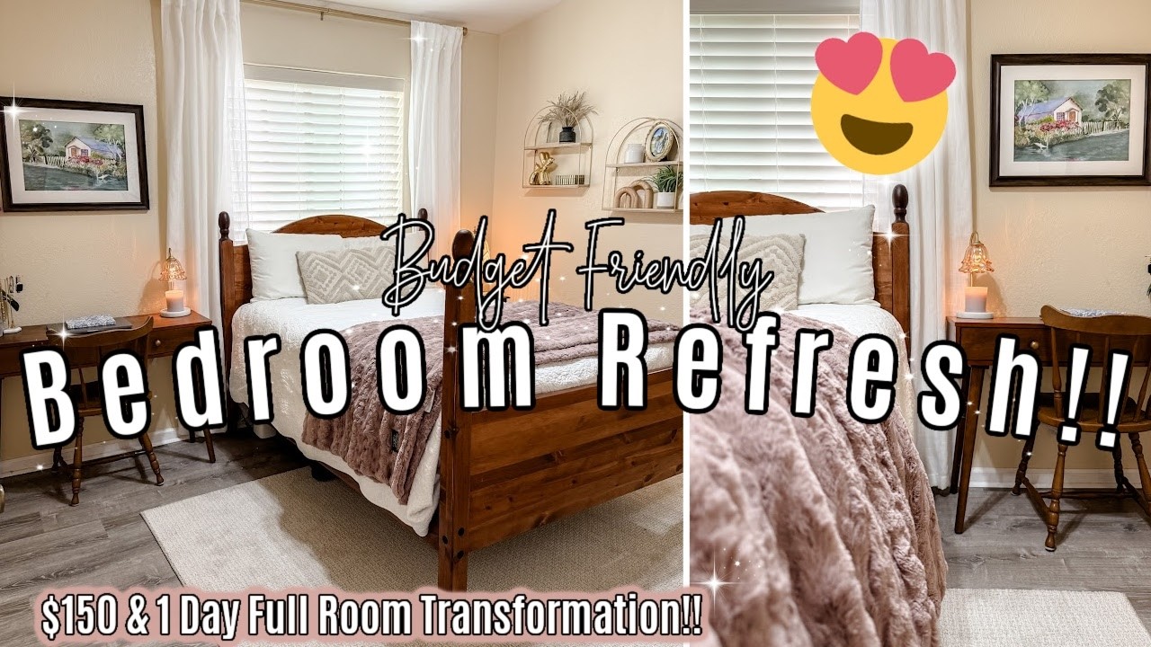 BEDROOM MAKEOVER ON A BUDGET :: $150 Bedroom Transformation 2025