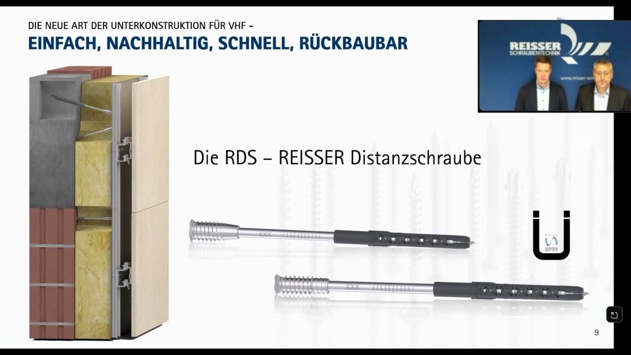 Die neue Art der Unterkonstruktion für VHF - einfach, nachhaltig, schnell, rückbaubar | Reisser
