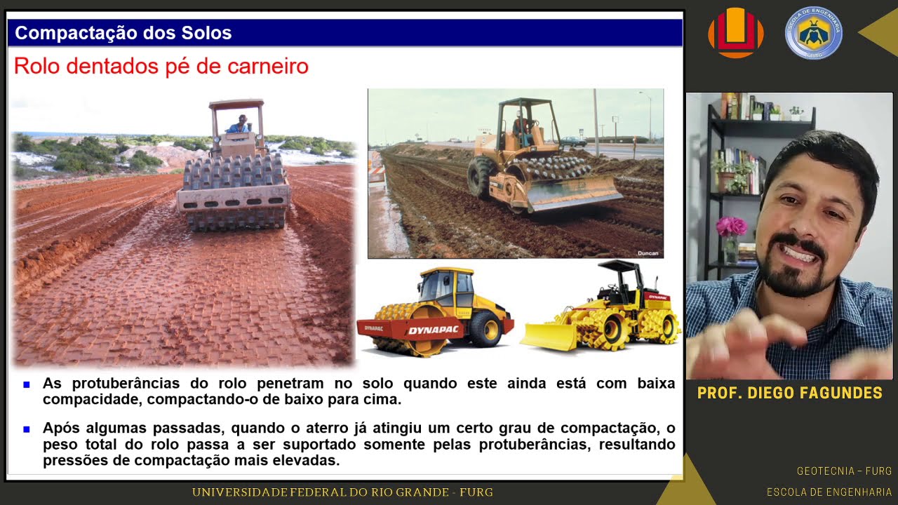 Cap 4.3: Compactação dos solos  - Procedimentos de compactação em campo.