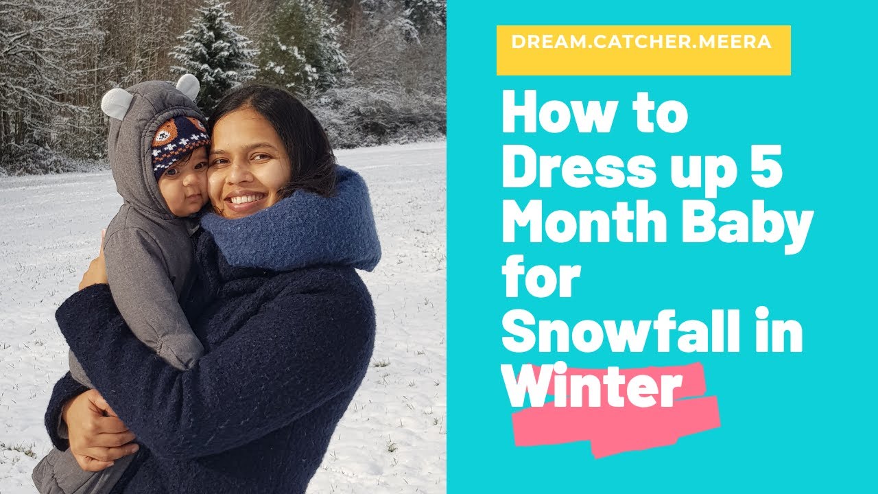 How to dress up 5 Month Baby for a Walk in Snow (Winter) || Dressing Baby for Cold Winter in Germany