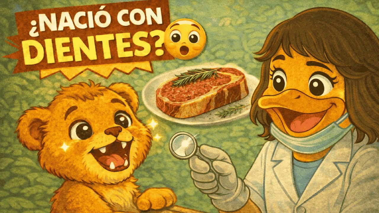 La Doctora Apatita y el leoncito Leo.