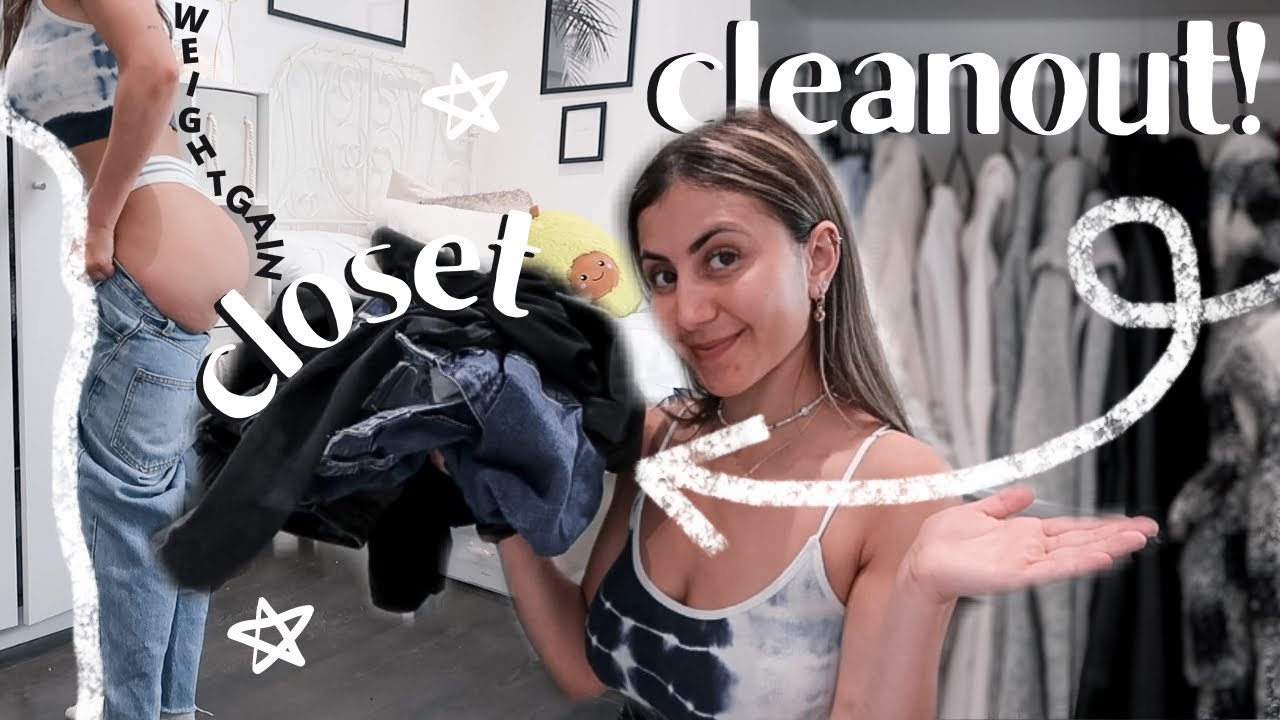 MY CLOTHES DONT FIT ME || Closet Clean Out after Weight Gain ❤️✨ body dysmorphia chit chat!