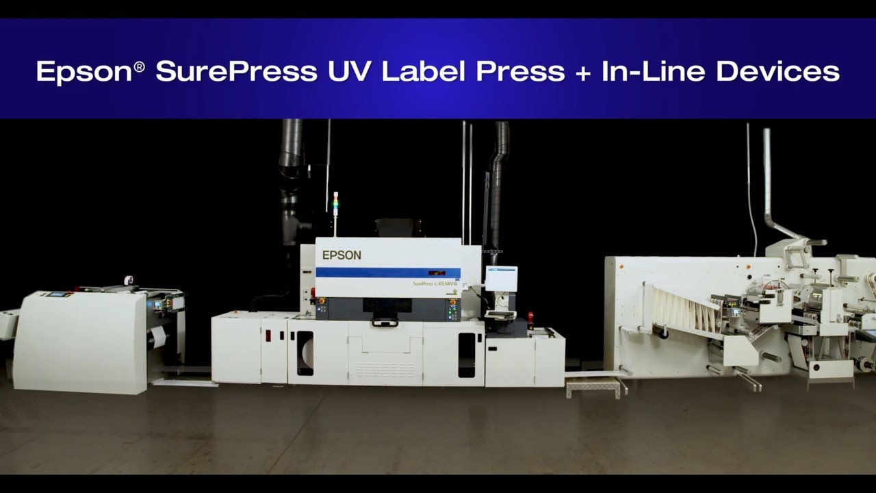 Epson® SurePress® UV Digital Label Press | With In-Line Connection Devices