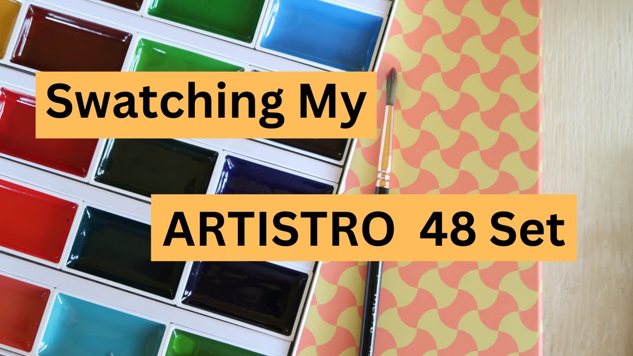 Swatching the Artistro 48 watercolor set