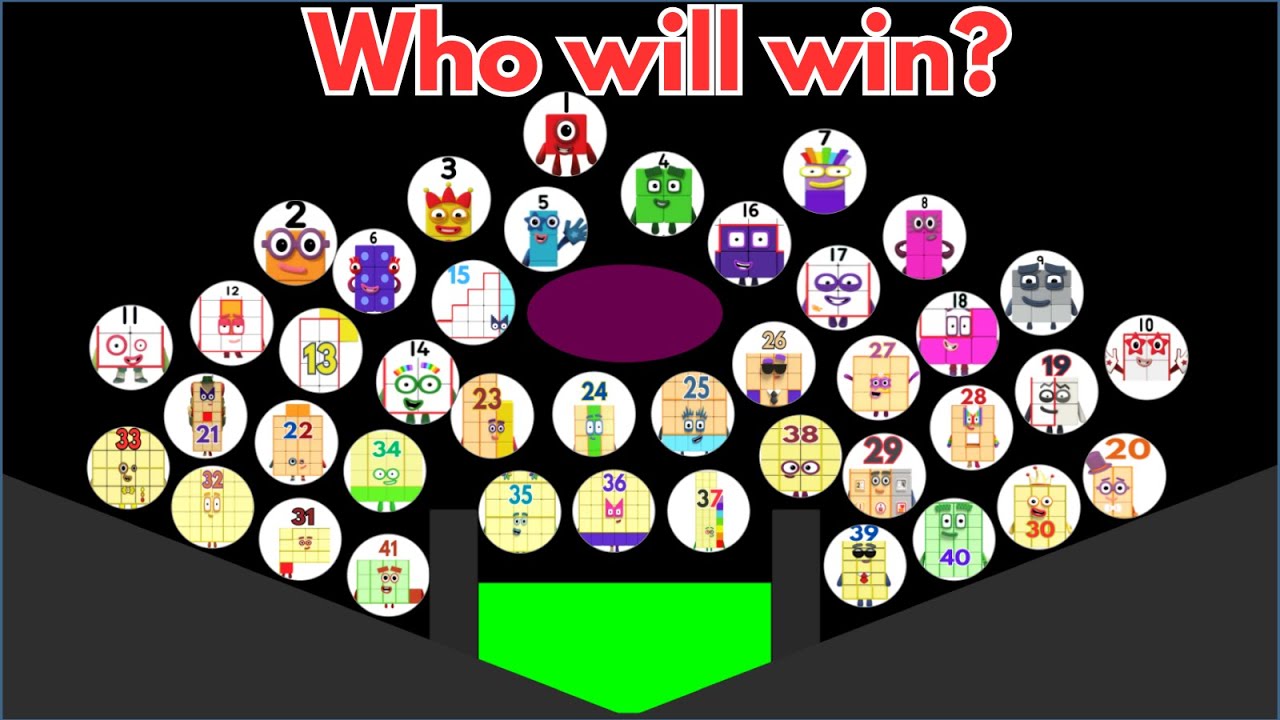 42 NUMBERBLOCKS Marble Race Tournament - Who will Be The CHAMPION?? - Round 1