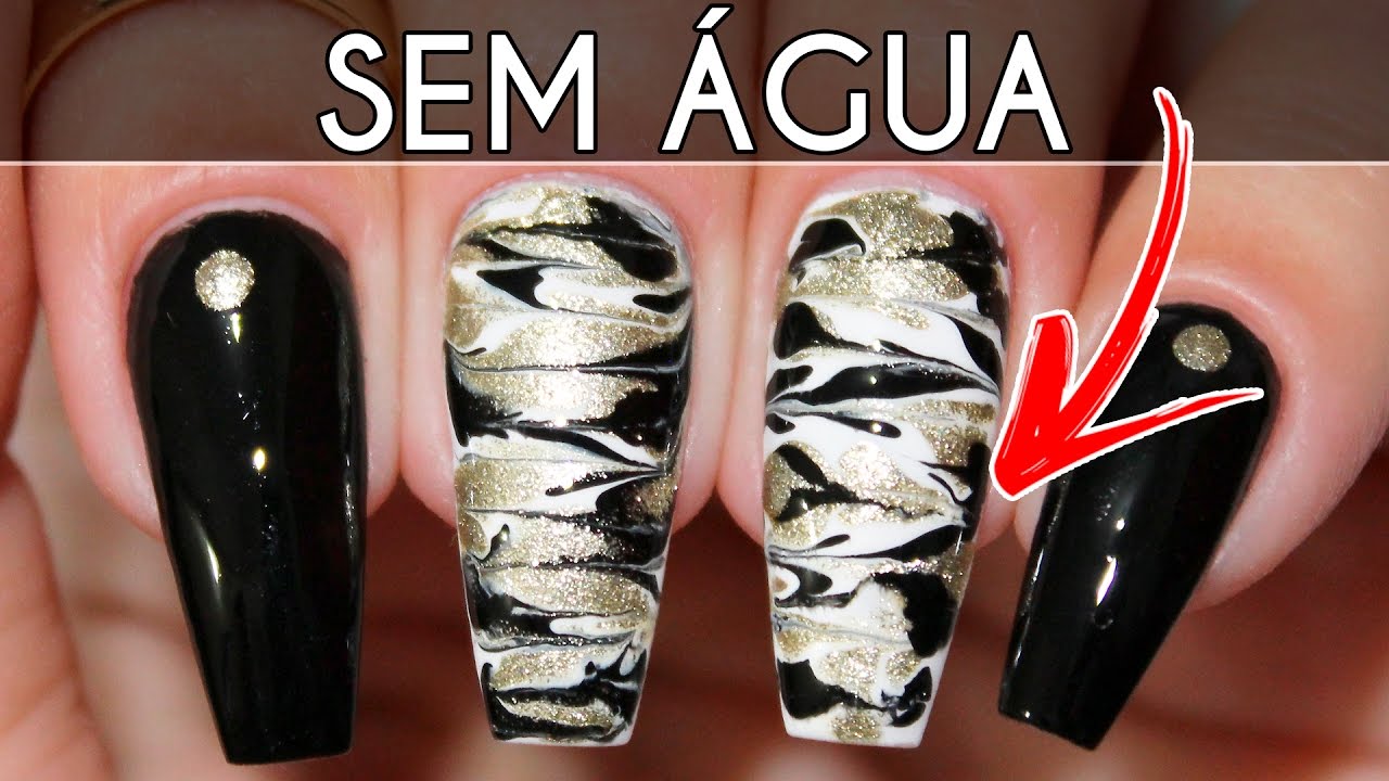 TRUQUE DE COMO FAZER UNHAS MARMORIZADAS SEM ÁGUA ‹ Unhas da Lalá ›