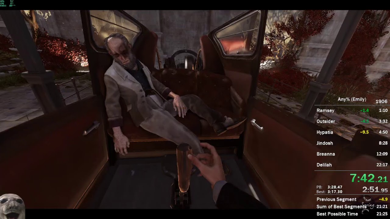 Dishonored 2 - Emily Any% Speedrun in 21:43 IGT