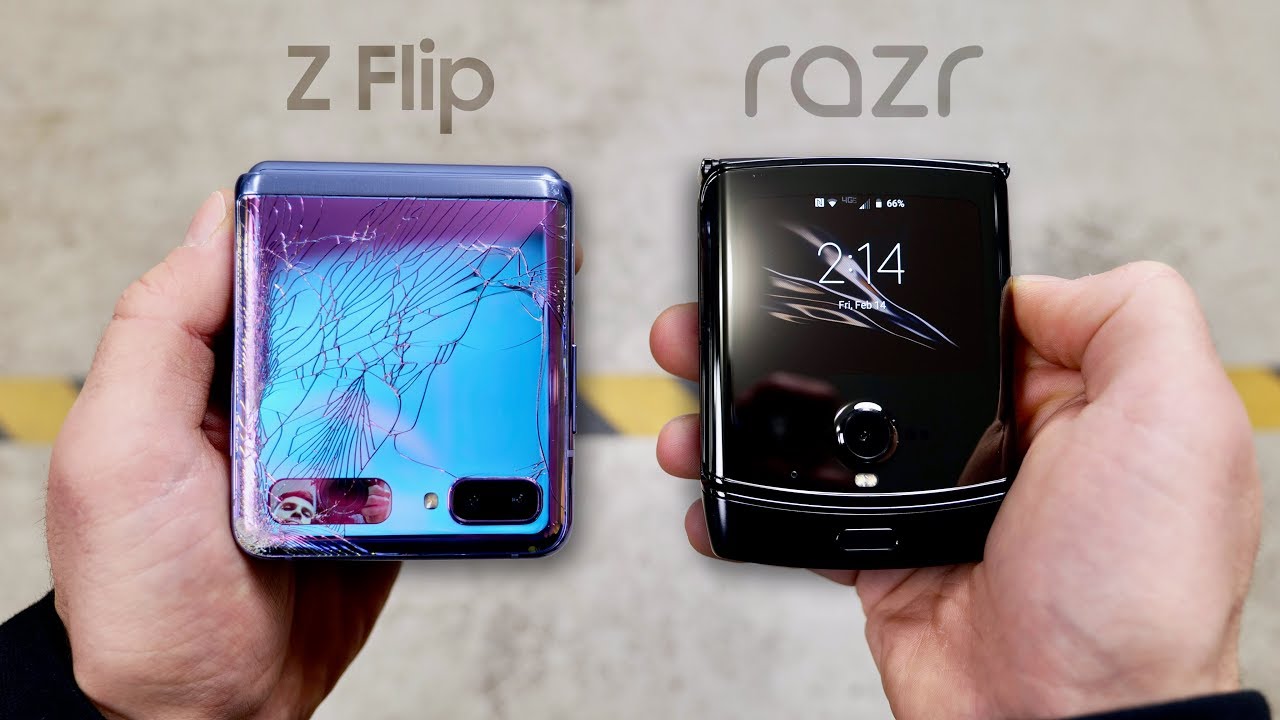 Тест на падение Samsung Galaxy Z Flip и Motorola RAZR!