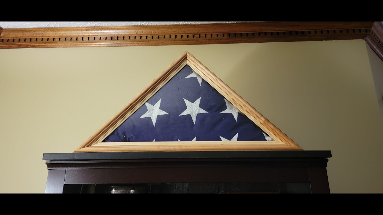 Veterans burial flag display case build