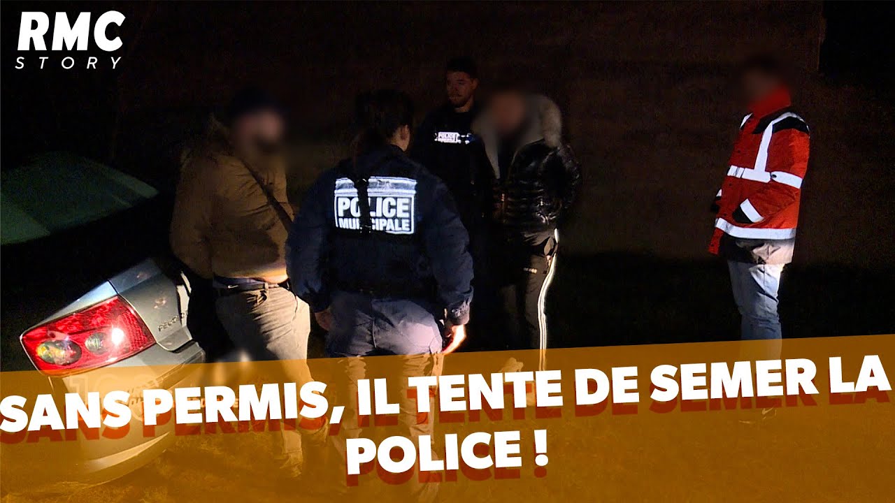 Course-poursuite de la police pour neutraliser un conducteur sans permis