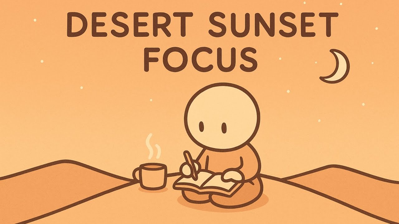3 HOURS 🏜 DESERT SUNSET FOCUS &ndash; 40/10 Pomodoro LoFi with Mr. Tiny in Golden Calm
