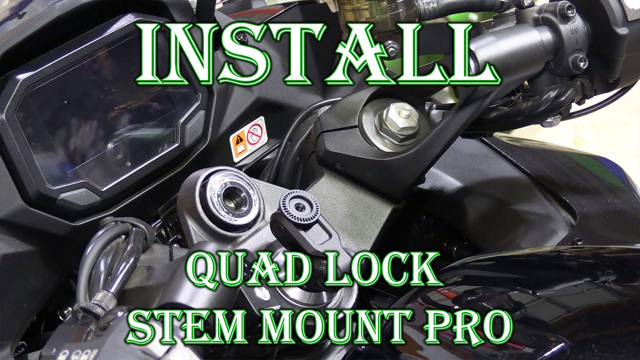 Kawasaki Ninja 1000SX Quad Lock Fork Stem Pro Install with Vibration Dampener and Wireless Charge