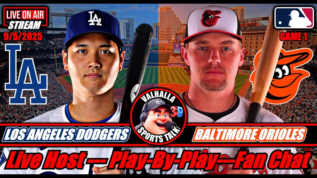 Los Angeles Dodgers vs Baltimore Orioles ⚾ MLB Baseball 🟢 LIVE STREAM Watch Party  3D view.