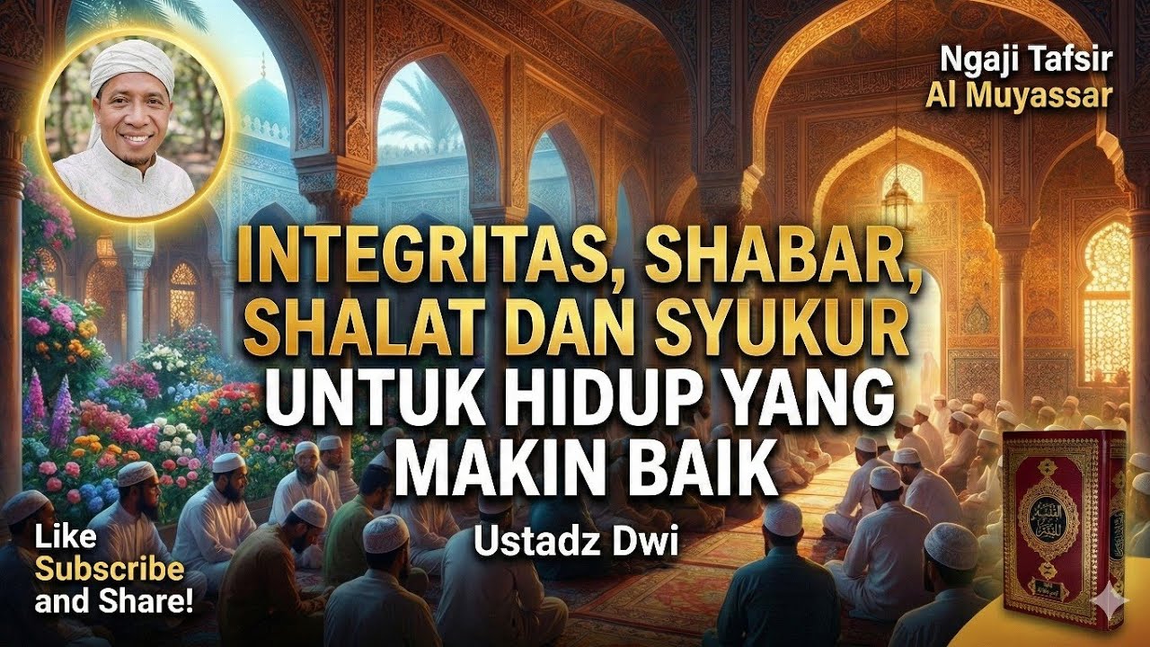 Integritas, Sabar, Shalat dan Syukur Untuk Hidup Yang Lebih Baik - Ngaji Tafsir Al Muyassar