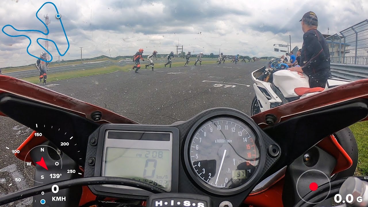 Rennen am Pannonia-Ring mit Honda CBR600F - onboard mit GPS-Daten