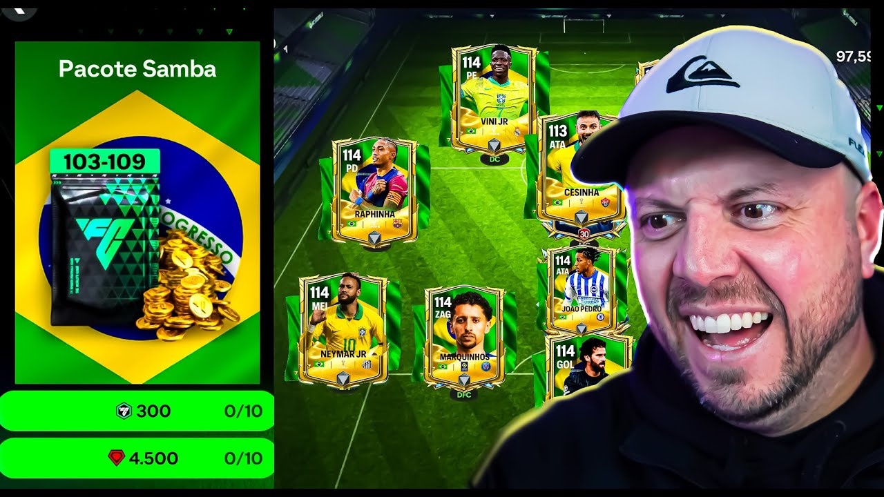 ABRI 10X o PACOTE do BRASIL PARA MONTAR A SELE&Ccedil;&Atilde;O BRASILEIRA no FC MOBILE