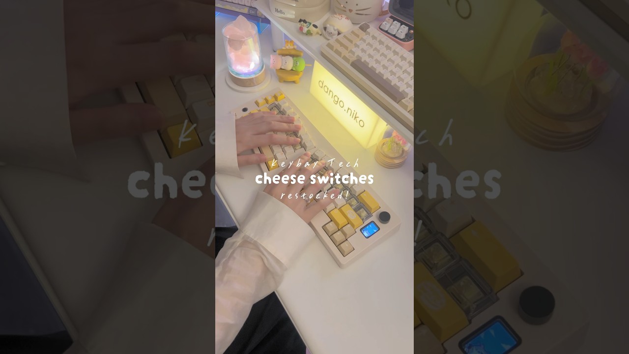 cheese switches 🧀 just restocked! #keyboard #asmr #typing #shorts