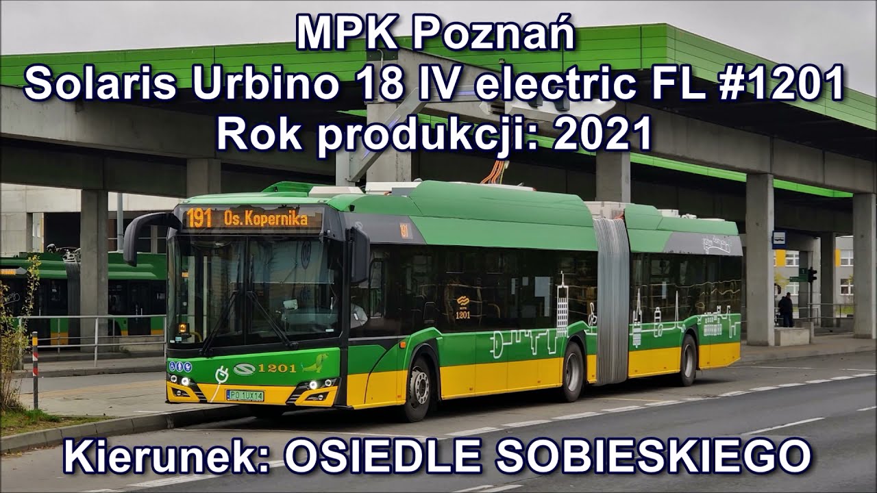MPK Poznań - Linia 191, Solaris Urbino 18 IV electric FL #1201