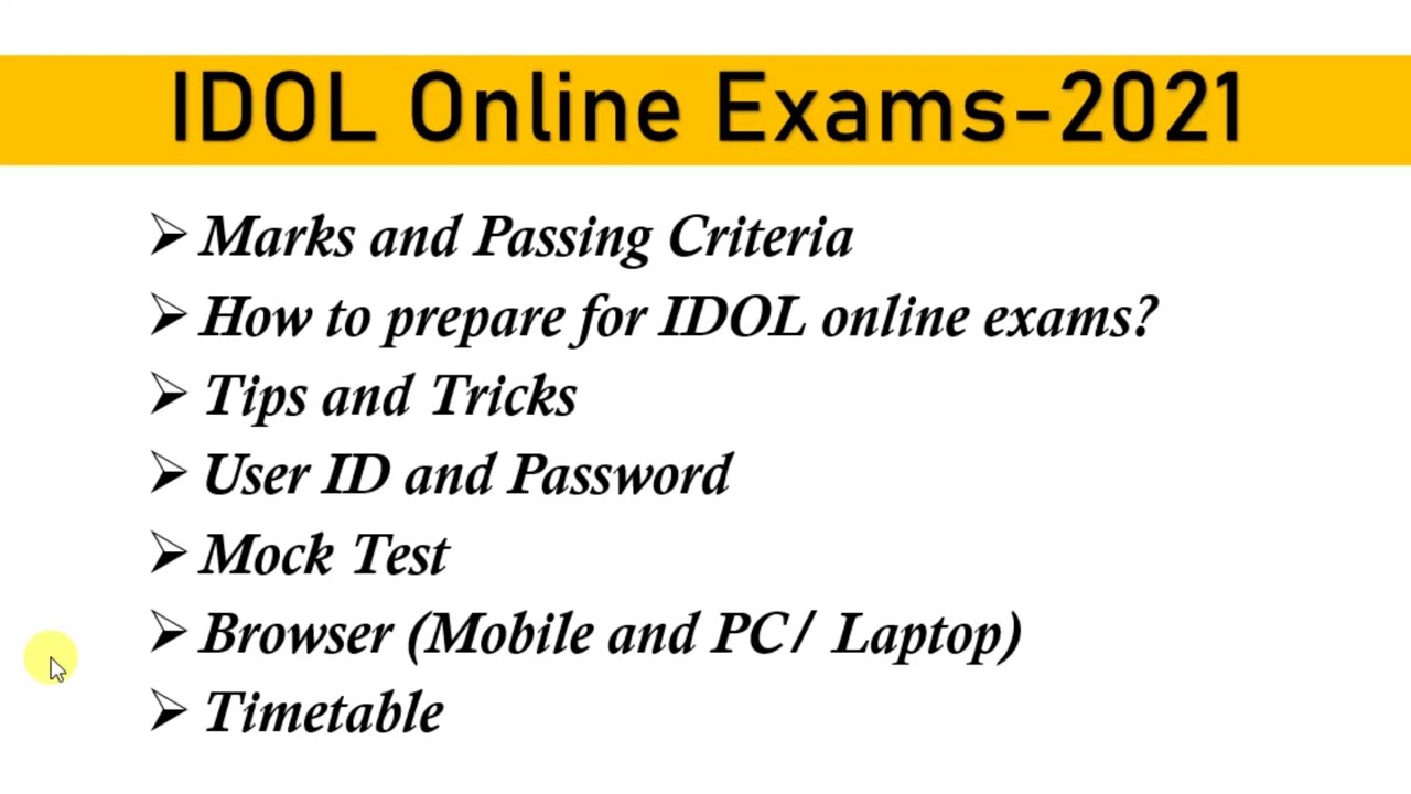 How to Prepare IDOL Online Exams 2021| FYBA & FYBCOM Timetable | Mock Tests | IDOL Mumbai University