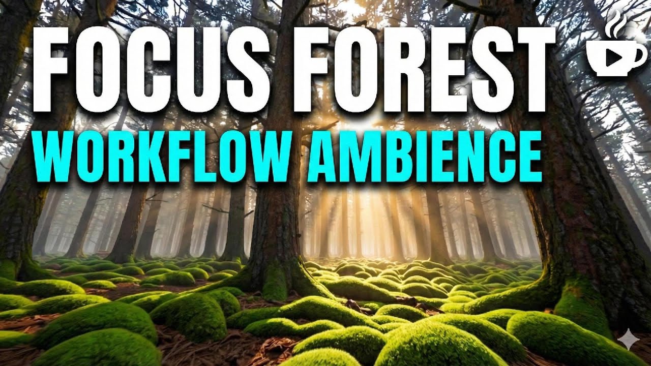 Focus Forest Workflow Ambience | Deep Green Noise for Concentration [1 Hour]