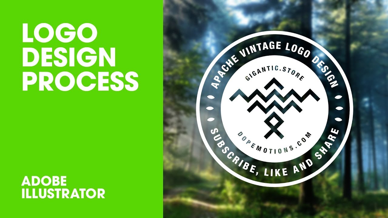 Logo Design Process, How To Create VINTAGE Logo Design in Illustrator