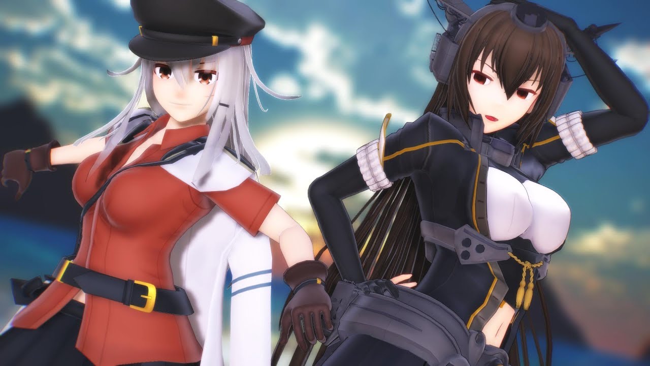 【MMD艦これ】 Love Me If You Can 【ガングート ドゥヴァ & 長門改二】