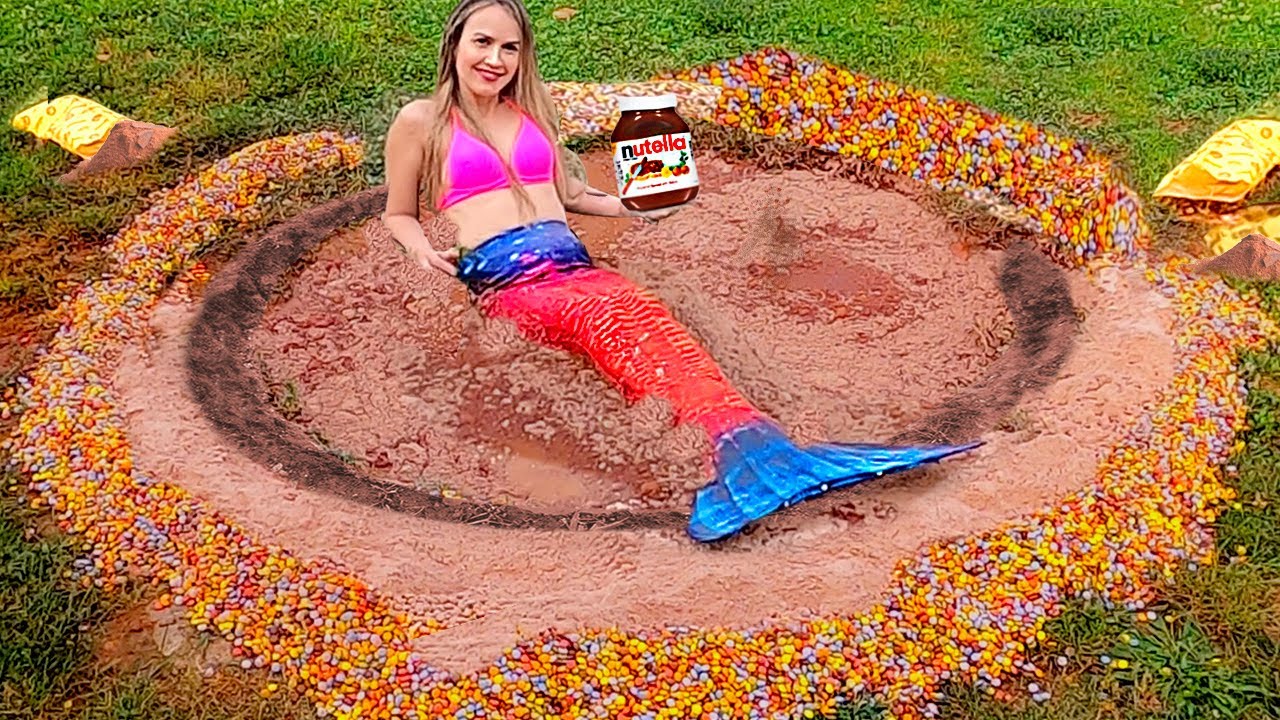 ¡Construimos una Piscina de Chocolate para Nuestra Amiga Sirena! 🧜🍫