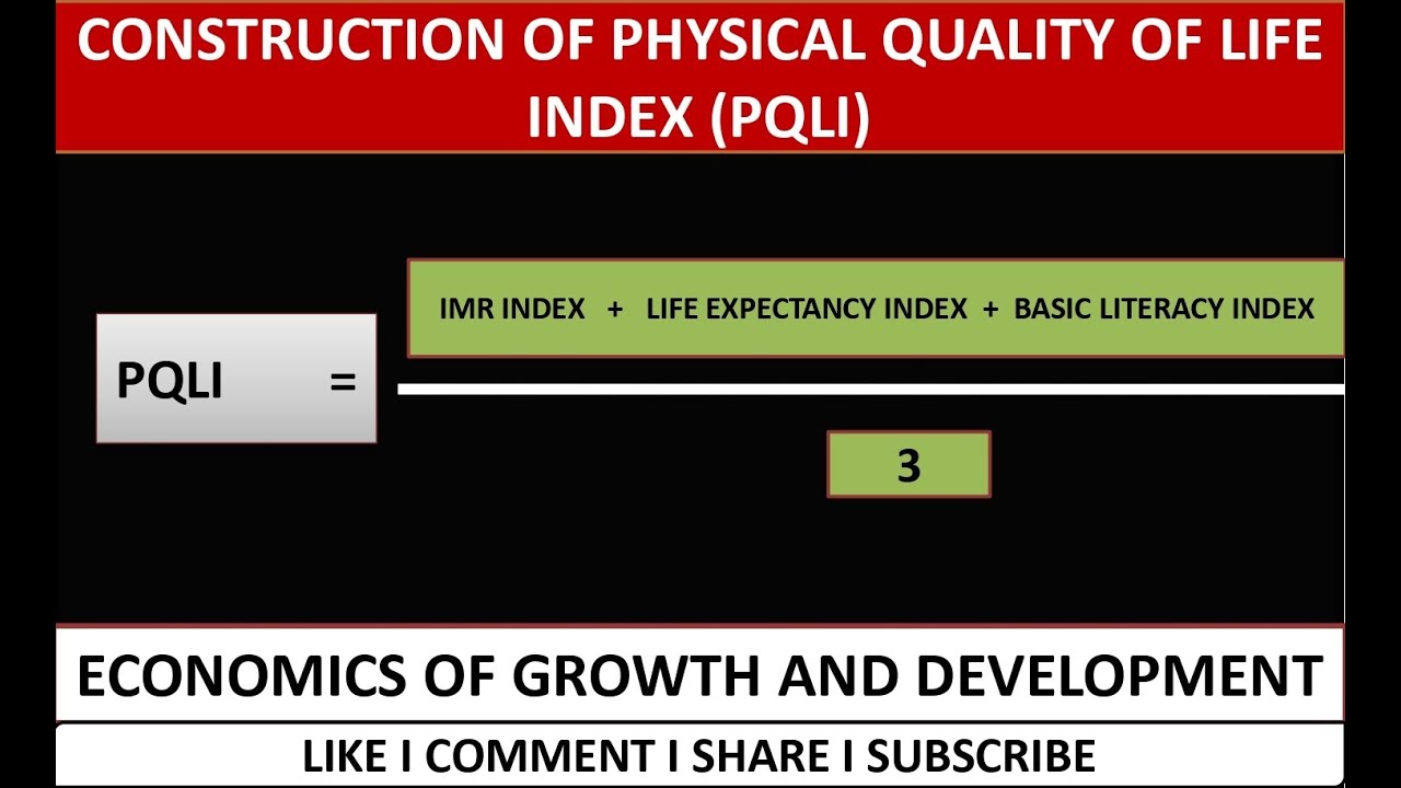 Construction of Physical Quality of Life Index [PQLI]