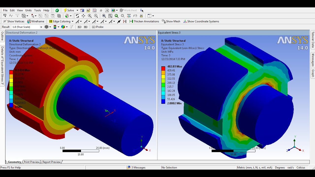 ANSYS Workbench | Гибридный структурный + термический анализ | Нелинейный контактный конечноэлеме...