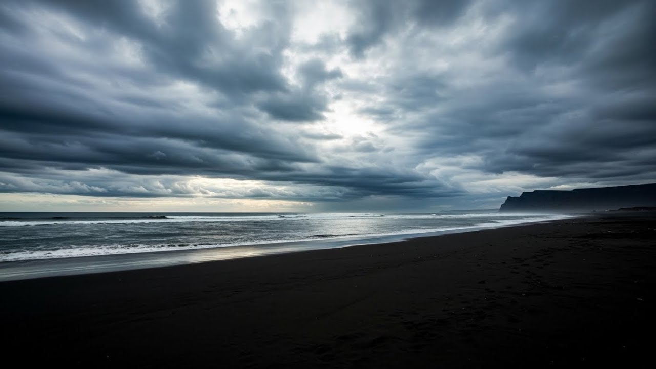 Dark Screen Ocean Waves | Night Ambience to Relax Instantly and Rest Deeply with Silent Beach Mood
