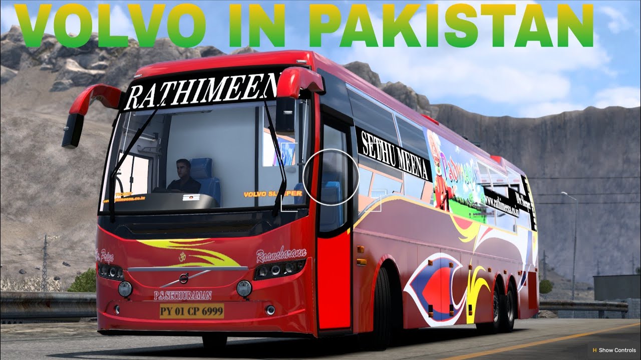 Volvo 9600 bus in nanga Parbat pakistani road 