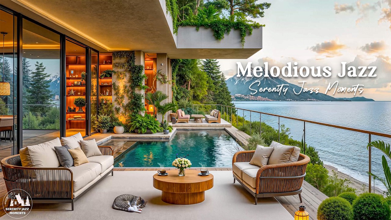Melodious Jazz On A Luxury Beachside Balcony In The Morning - Mellow Jazz For A Positive Spirit