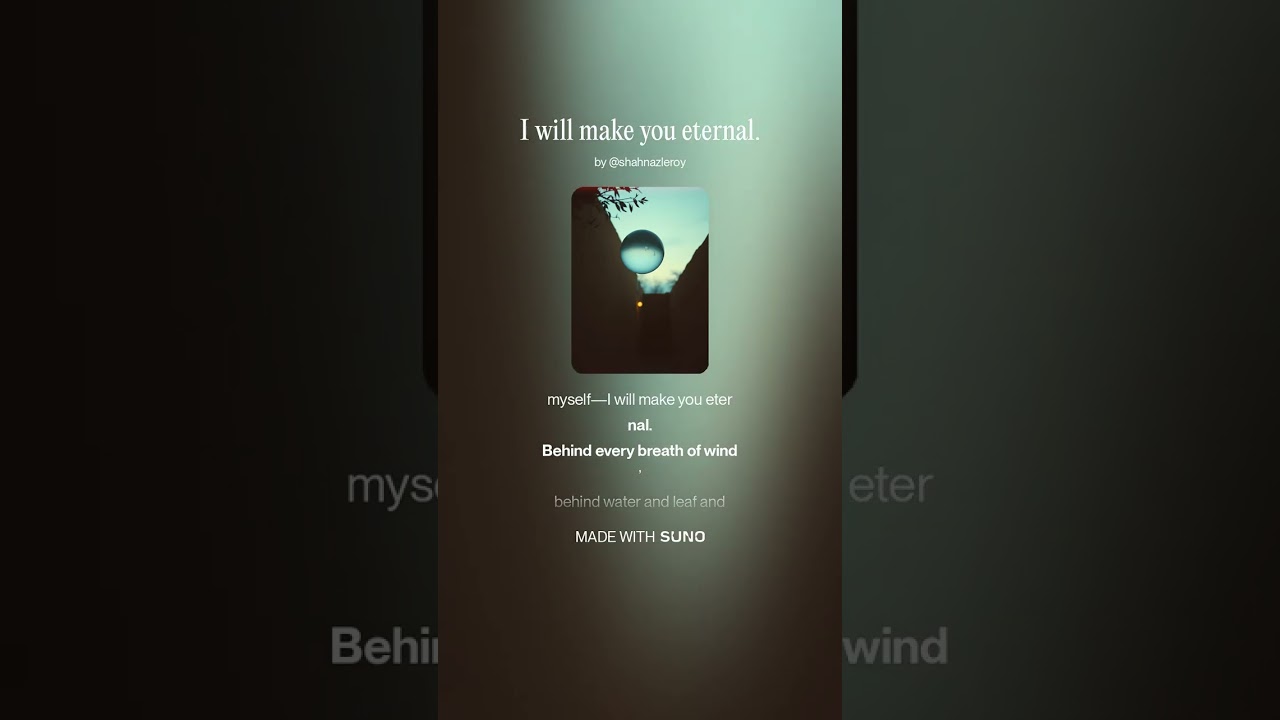 I make you eternal 