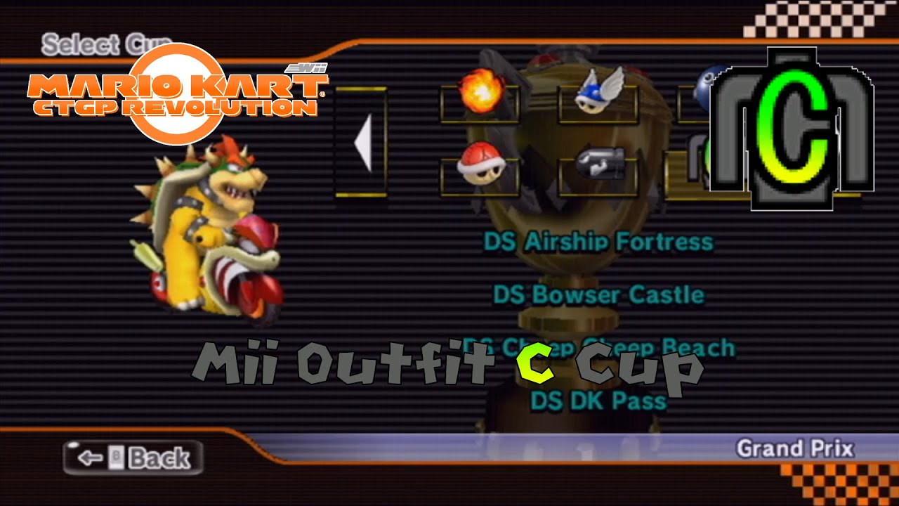 Mario Kart Wii CTGP #14 Mii Outfit C Cup