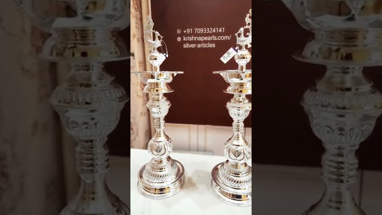 Latest Beautiful Silver Pooja Articles Collections 2022 / Krishna Jewellers Pearls & Gems