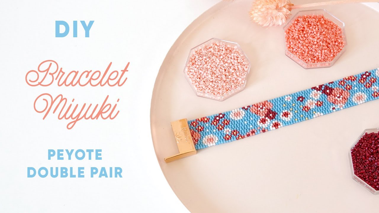 Apprendre le double Peyote Pair - Bracelet en tissage de perles Miyuki