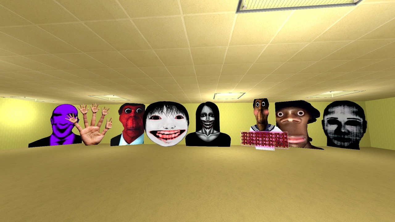 unlimited nextbots and backrooms in garrys mod #Gmod_#Nextbots_#Criminal_Gmod