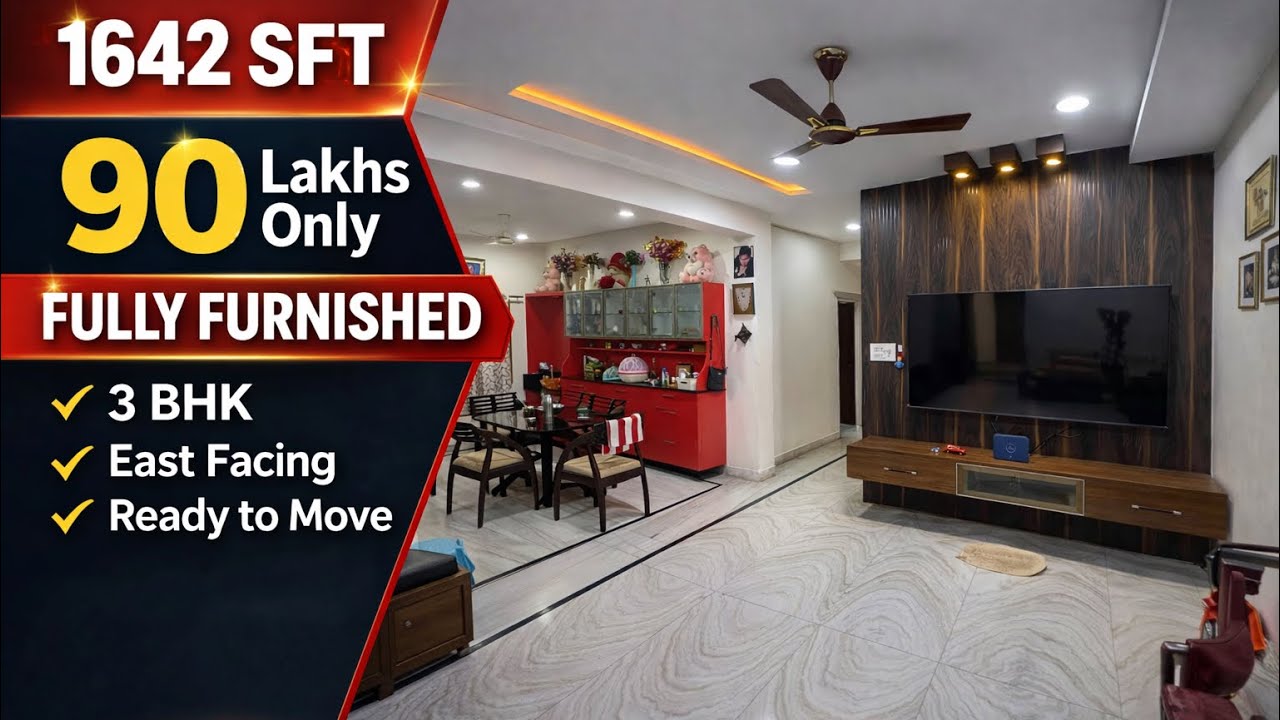 3bhk flat for sale// resale// 1642sft// alkapur township//manikonda// Hyderabad…