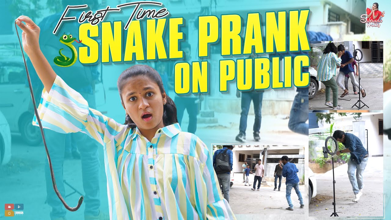 First Time Snake Prank on Public || Snake Prank on Public || prank || Funny video || Sahrudafruity