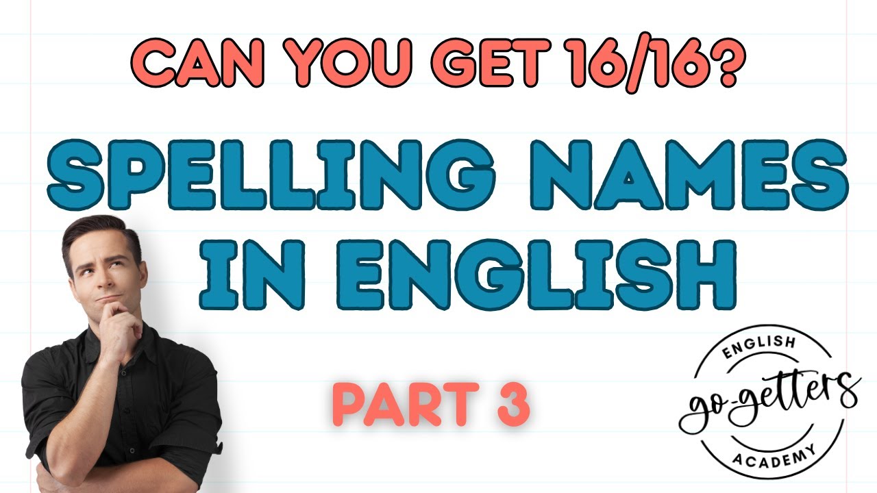 English Names Spelling Listening Quiz for Beginners | 15+1 Questions (Part 3)