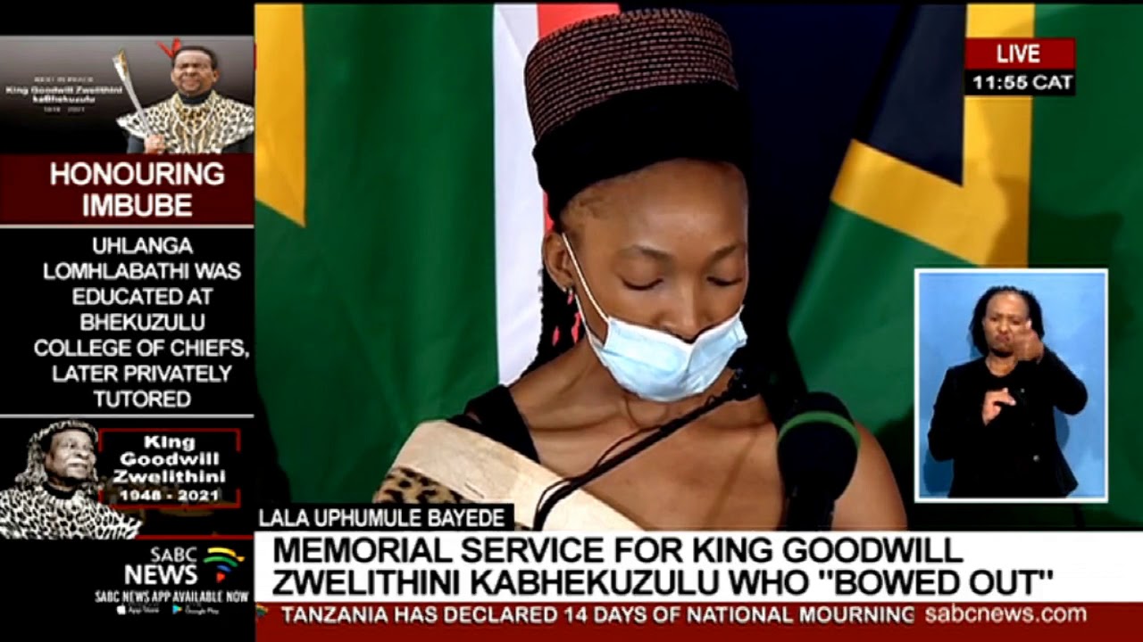 King Goodwill Zwelithini kaBhekuzulu Memorial service I The reading of King's orbituary