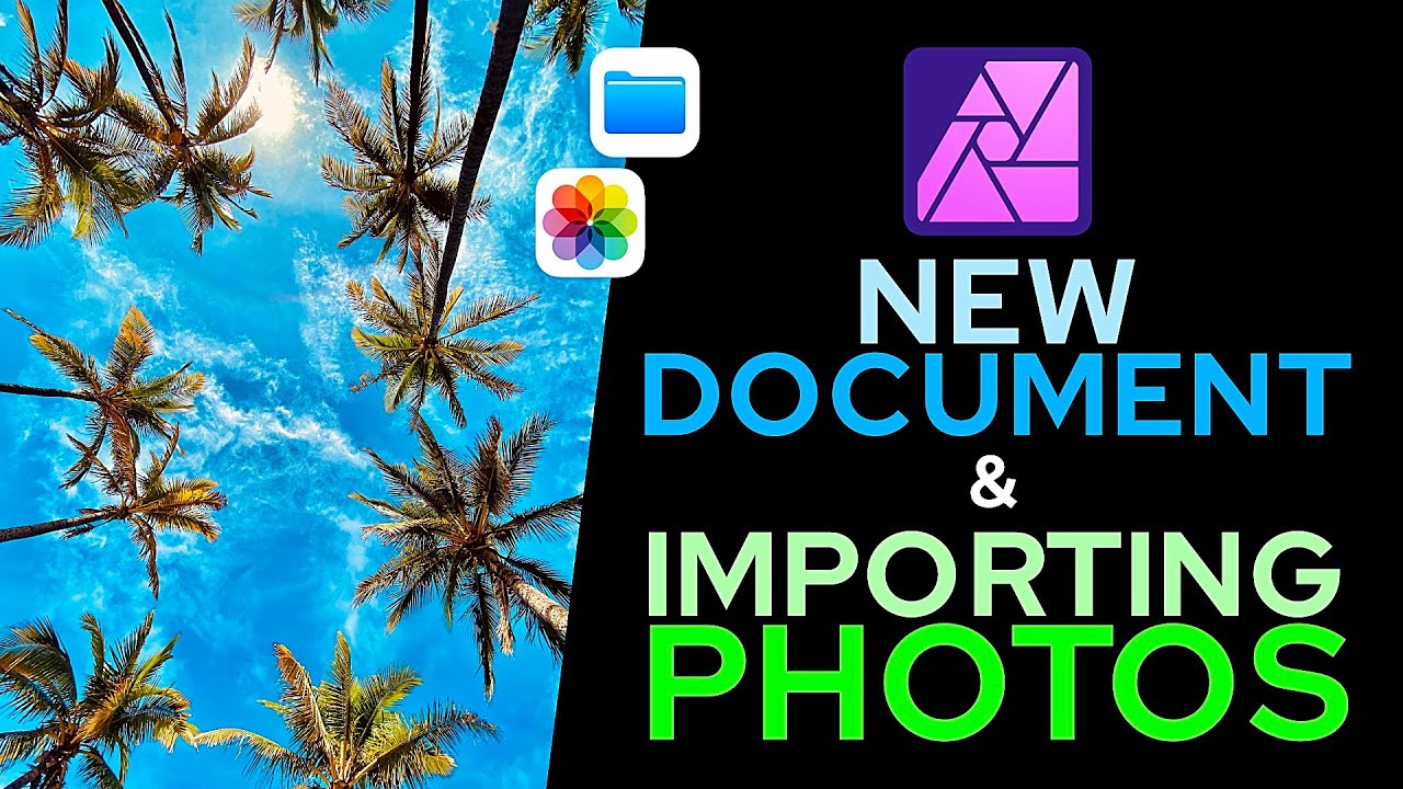 Making a New Document & Importing Photos like a PRO in Affinity Photo 2 iPad