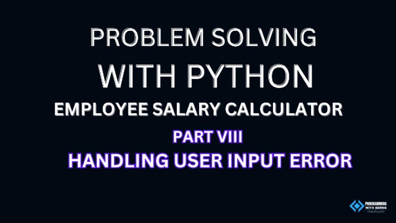 Calculate Employee Salary & Bonus - Part 8 - Exception Handling in Python