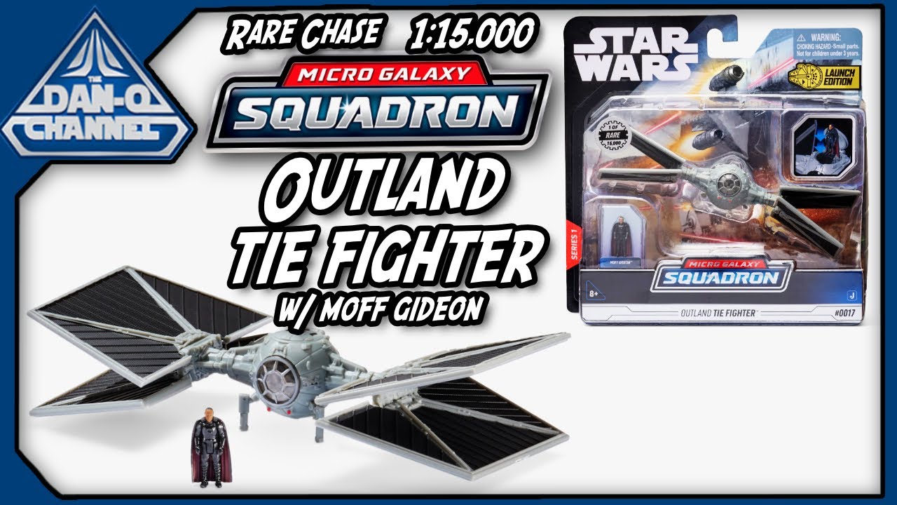 Micro Galaxy Squadron Outland TIE Fighter w Moff Gideon Rare Chase 1:15,000