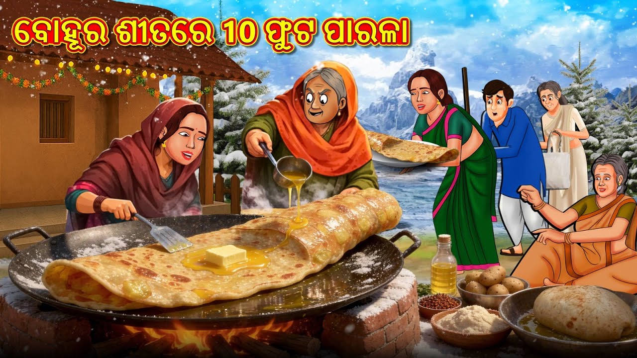 ଥଣ୍ଡାରେ ବୋହୂର ପାଦ ପରଟା | Odia New Stories | Odia Gapa | New Cartoon Story