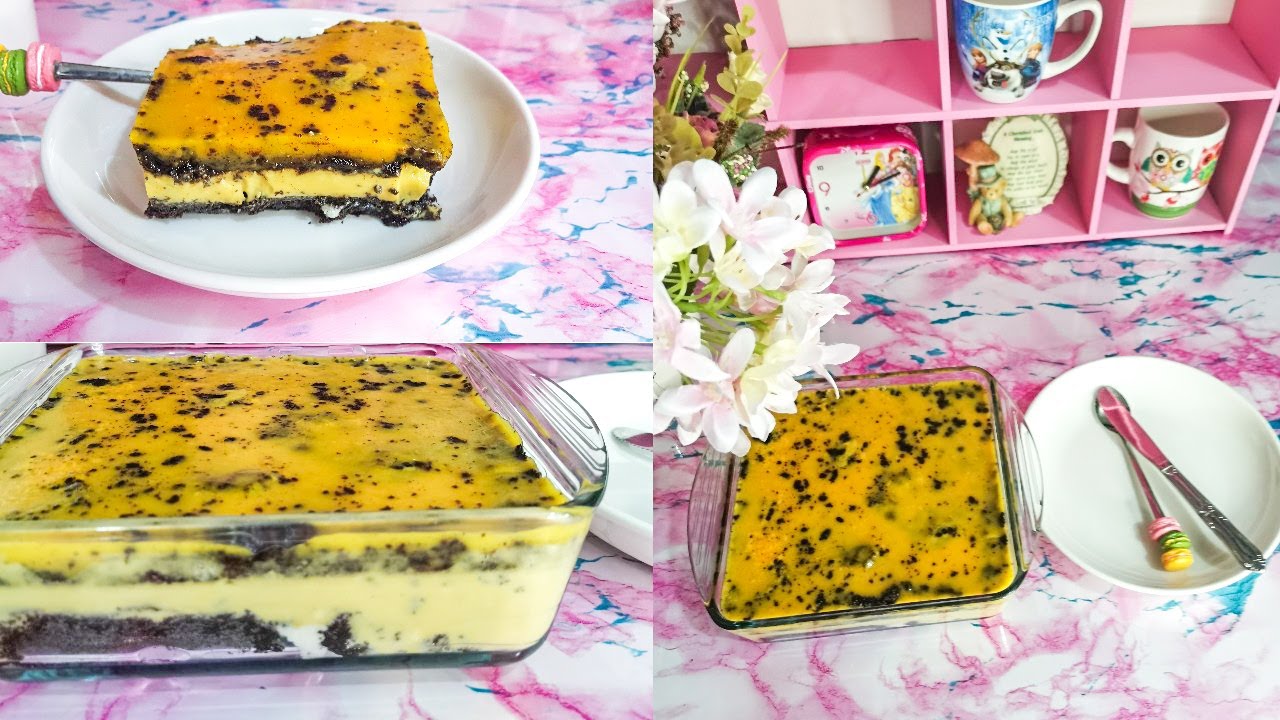 حلا بارد ولذيذ وسريع😍حلا الطبقات بالكراميل وبدون فرن