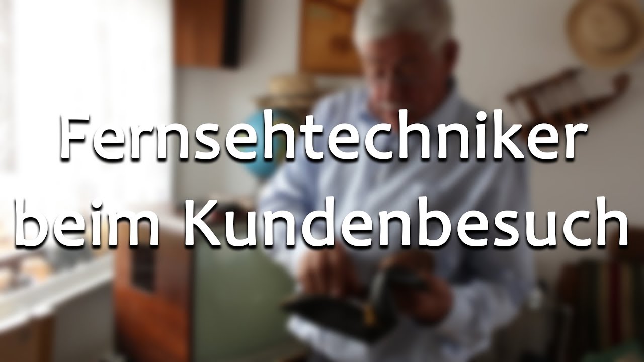 Ein Fernsehtechniker beim Kundenbesuch || Meister Jambo