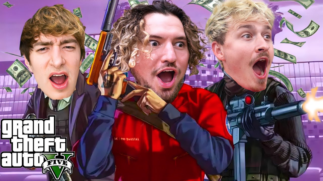 OUR FIRST MONEY HEIST | GTA w/ REGGIE, CRAWFORD & REC (HEIST #1)