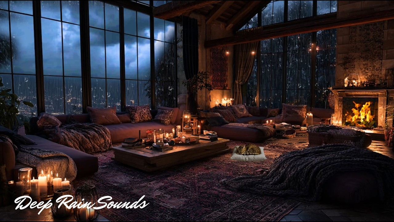 3 Hours Soothing Rain and Thunderstorm Sounds for Stress Relief and Deep Rest | Deep Rain Sounds